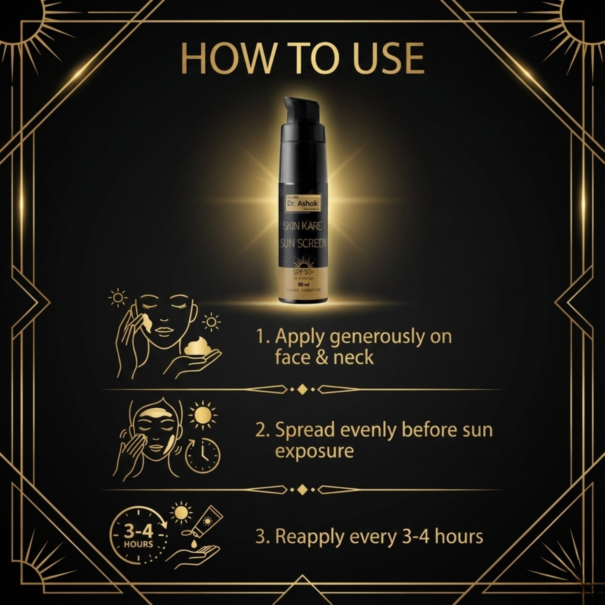 Dr. Ashok’s Skin-Kare Sunscreen SPF 50+ – UVA & UVB Protection