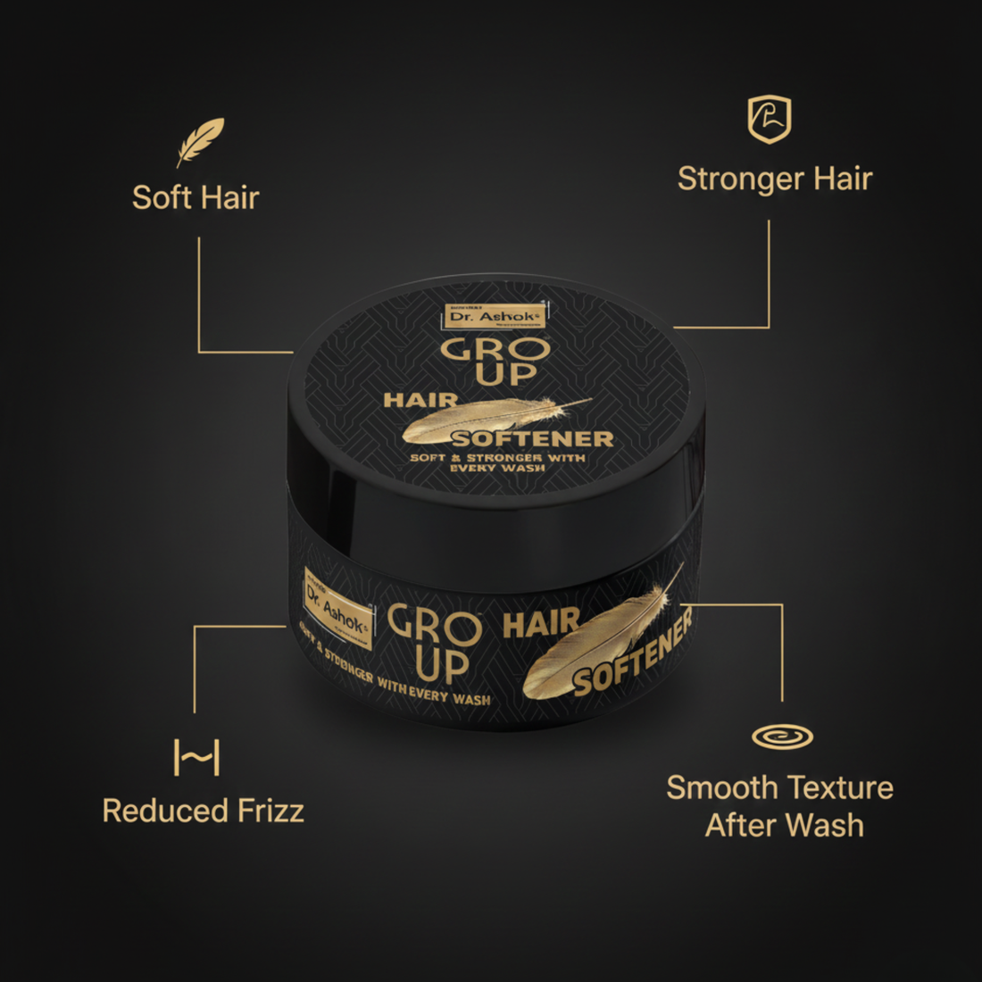Dr. Ashok’s Gro Up Hair Softener – Soft & Strong Hair
