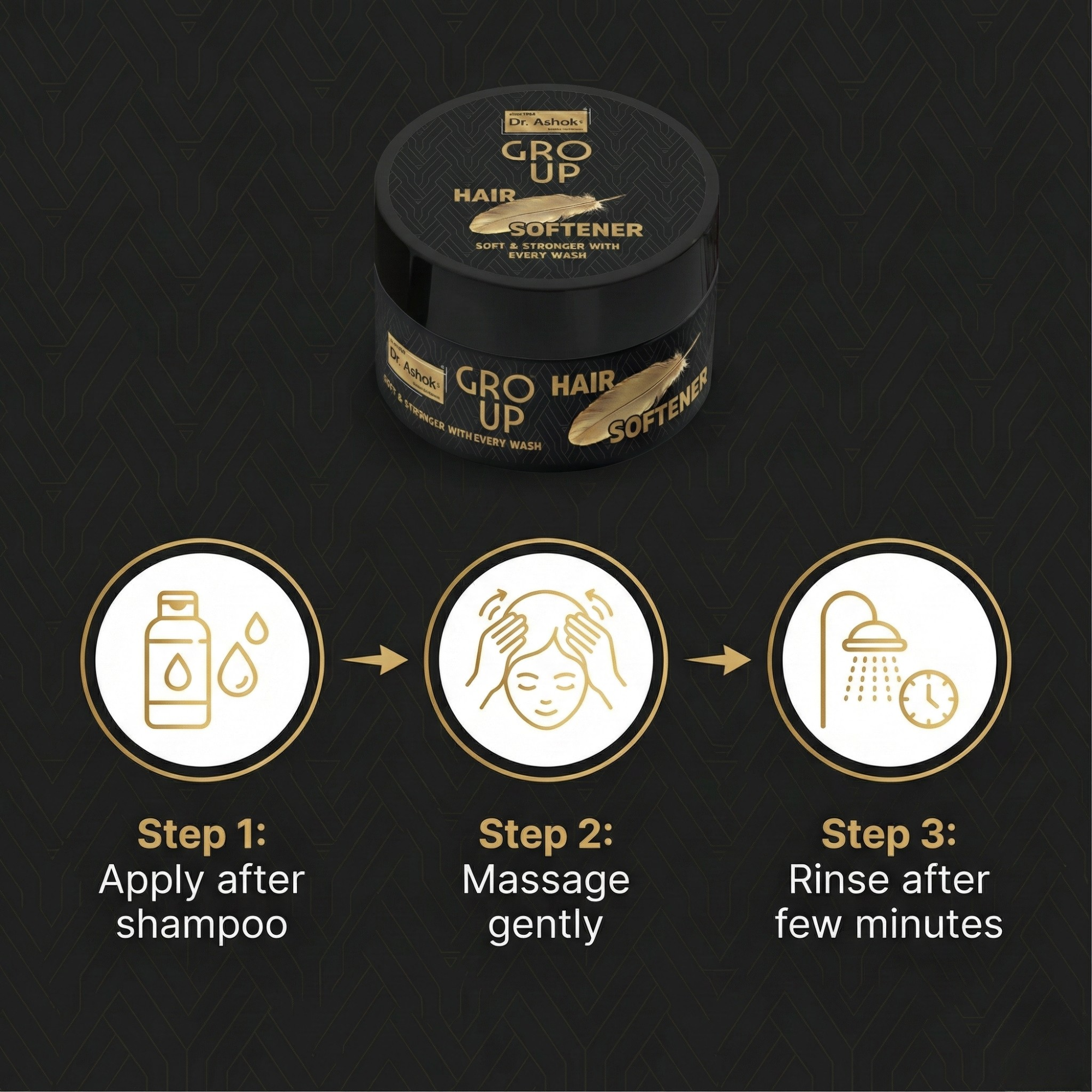 Dr. Ashok’s Gro Up Hair Softener – Soft & Strong Hair