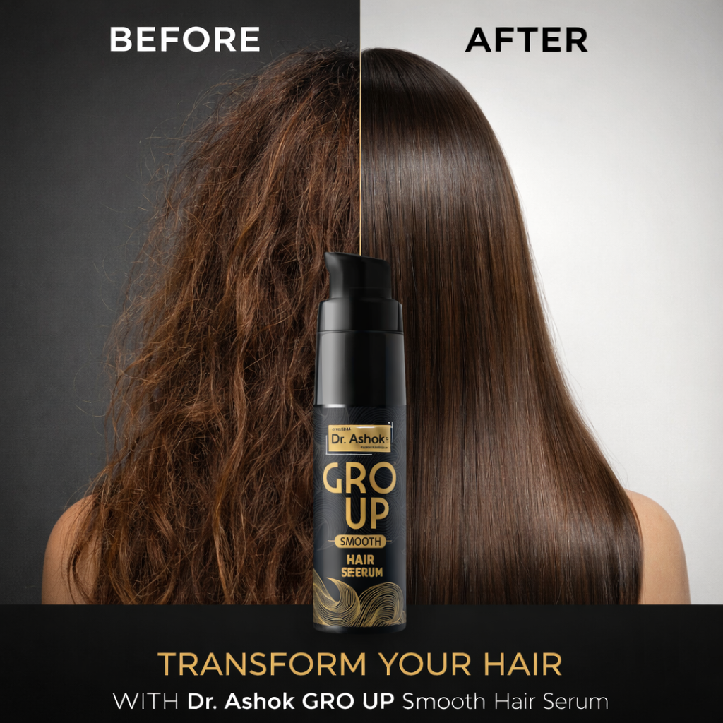 Dr. Ashok’s Gro Up Smooth Hair Serum – Frizz Control & Shine