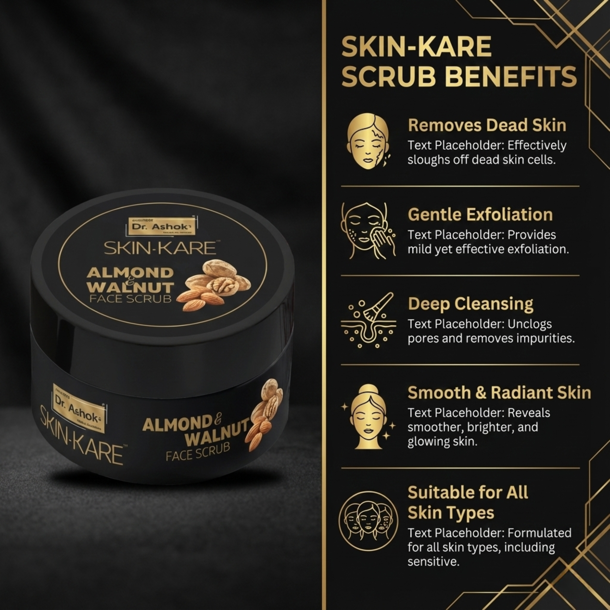 Dr. Ashok’s Almond & Walnut Face Scrub – Gentle Exfoliation